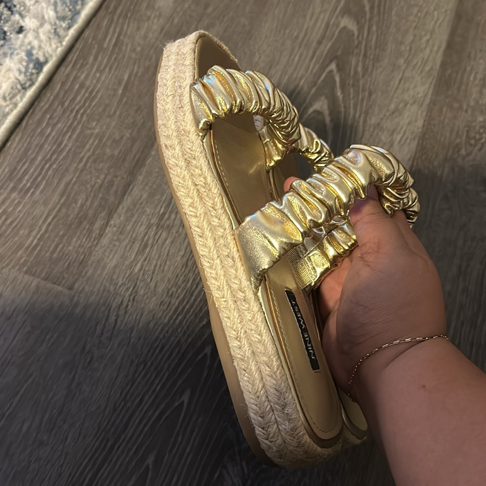 Nine West Gold Espadrille Sandals - Picture 4 of 4